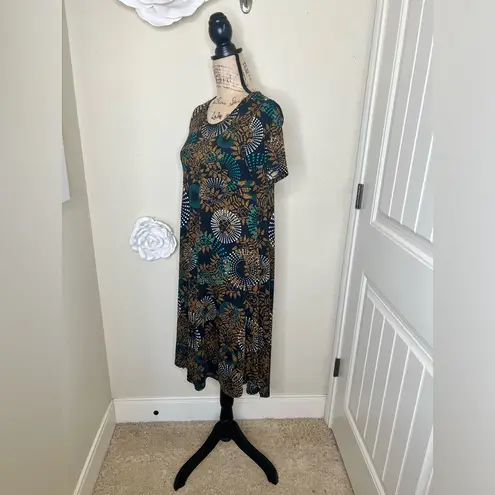 LuLaRoe NTM: discontinued Carly Hi Lo Dress in Tribal & Geometric Print Sz XS
