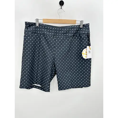 Tail Shorts Women 16 NWT Black Printed In For The Win 18" Pull On Pockets Golf