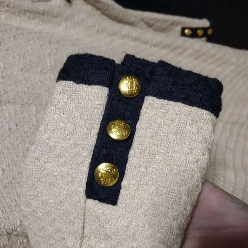 Spartina 449 Chic Cream and Black Buttoned Dress