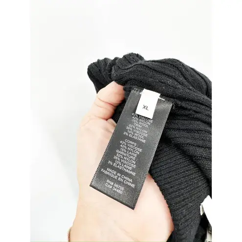 Rebecca Taylor Cavalry Twill Wool Blend Straight Pant in Black Size XL