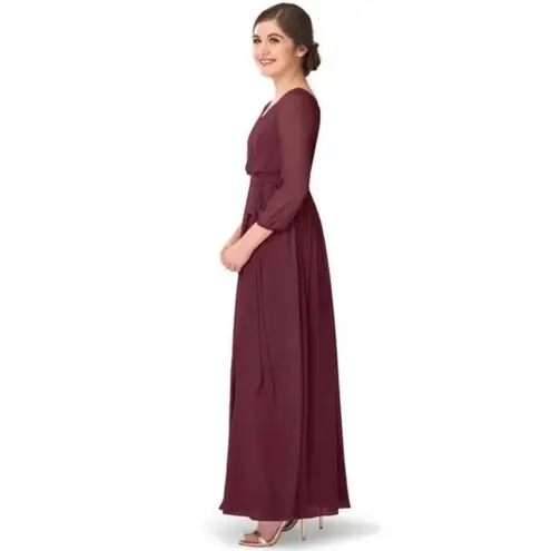 Azazie Angelica Bridesmaid Dress in Cabernet Sz XS