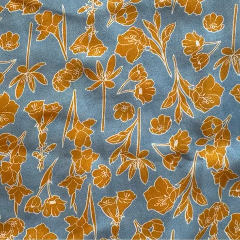 Bishop and Young Floral Tie Waist Button Front Top - XL