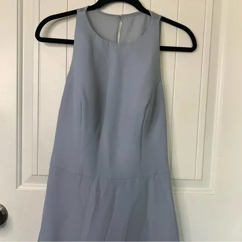 Hayley Paige Occasions Hayley Paige blue bridesmaid dress 5714 maxi chiffon size 8 wedding guest modest