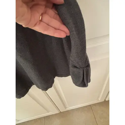 J. McLaughlin Gray Mock Neck Long Sleeve Tunic Top Womens Size M