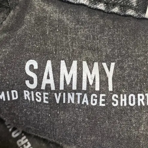Ser.O.Ya Sammy Black Distressed Mid Rise Vintage Denim Jeans Bermuda Shorts 30