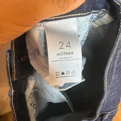 MOTHER Insider Crop Step Fray Size 24 Blue