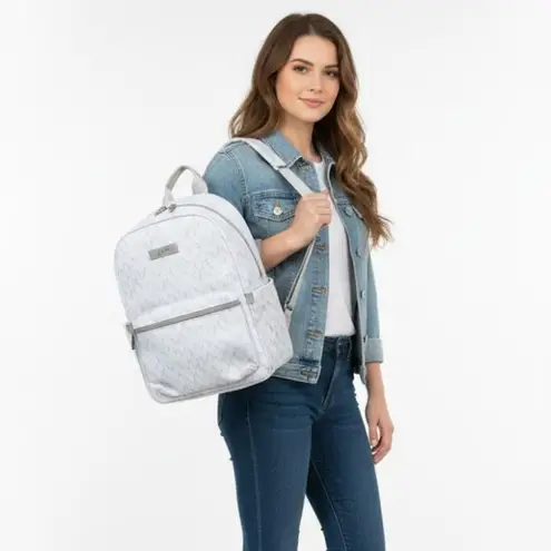 Jujube Midi Cozy Knit Grey White Backpack NWT