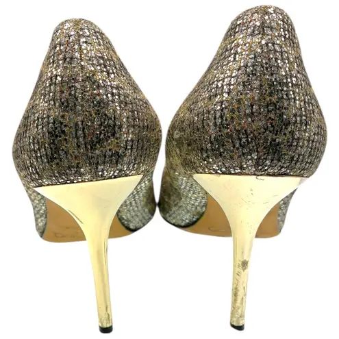 Jimmy Choo Glitter Heels Pointed Toe Stiletto Pumps Women Size 38
