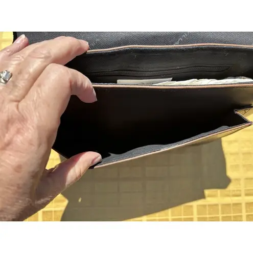 Villager NWT Liz Claiborne Crossbody Purse Rope Detail Gold Accent Snap Closure