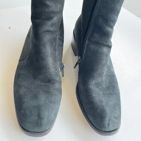 Munro BLACK SUEDE HEELED ANKLE BOOTS WOMENS SIZE 9