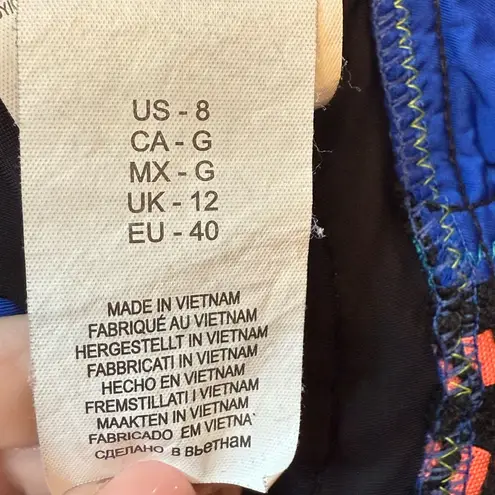 La Blanca Cobalt Blue One Piece V Neck High Leg Low Back Size 8