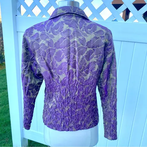 UBU Peck Your Personality Reversible Metallic Purple Zip Up Jacket