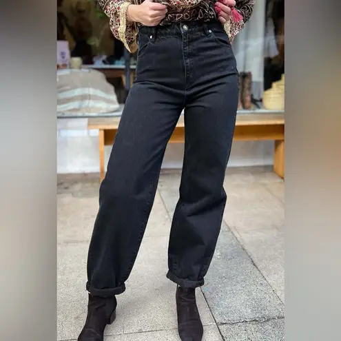 ROLLA’S Genie Black Barrel Leg Jeans Balloon Shadow Black Washed 32 14