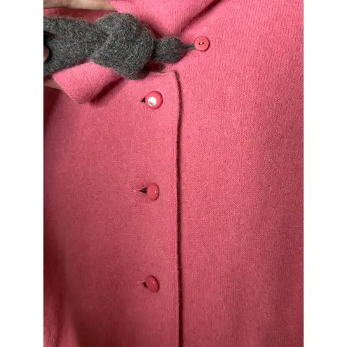 Vintage Retro 40's Pink Angora dress removable gray tie Merry Devil size Medium