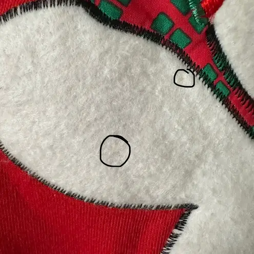 Vintage 90s Santabear Christmas Sweatshirt Red Korea Made Medium Holiday