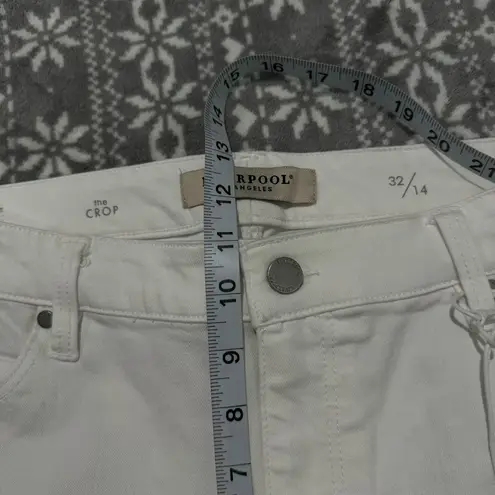 NWT Liverpool High Rise Crop Charlie Wide Rolled Cuff Bright White Size 14/32