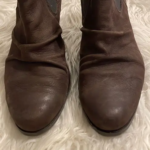 Paul Green Brown Nubuck Suede Leather Ankle Boots