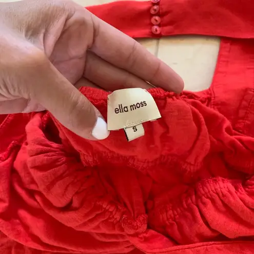 Ella Moss Coral Tank Top Open Back Sz S Like New