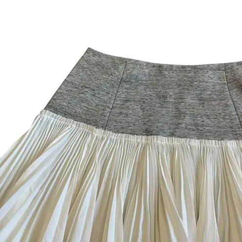 Derek Lam 10 Crosby Grey White Mini Tennis Skirt Pleated Fit N Flare Size 6 Gray
