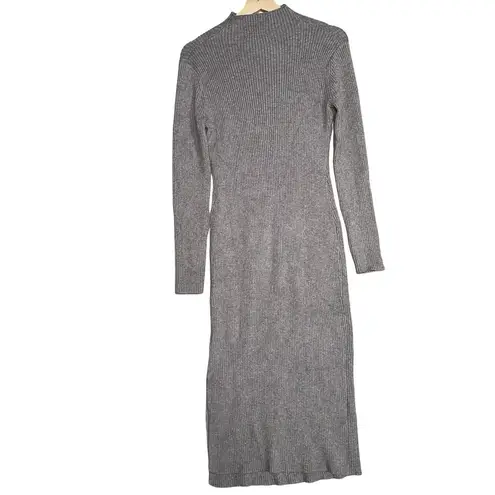 Nordstrom Vici Collection NEW Newtown Mock Neck Knit Midi Dress Sz M MSRP $56 Gray Size M