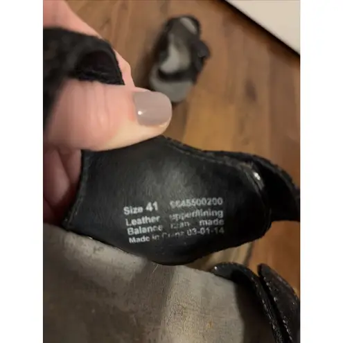 Dansko Sonnet Black Leopard Shimmer Leather Sandals Clogs Size 10.5