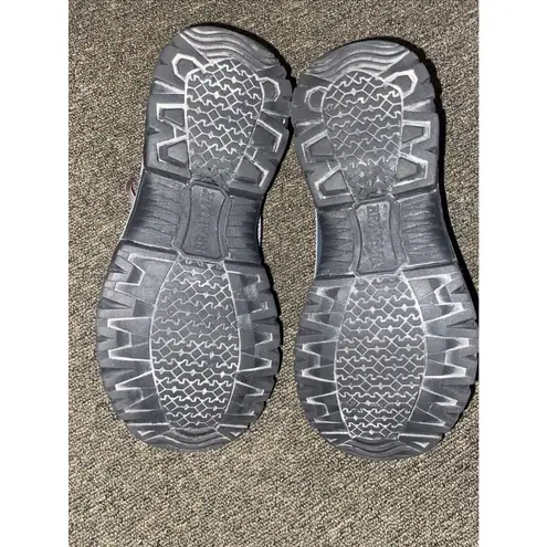 Brahma SACHA Work Safety Toe Leather Pink Gray Lace Up Shoes WOMENS 8.5