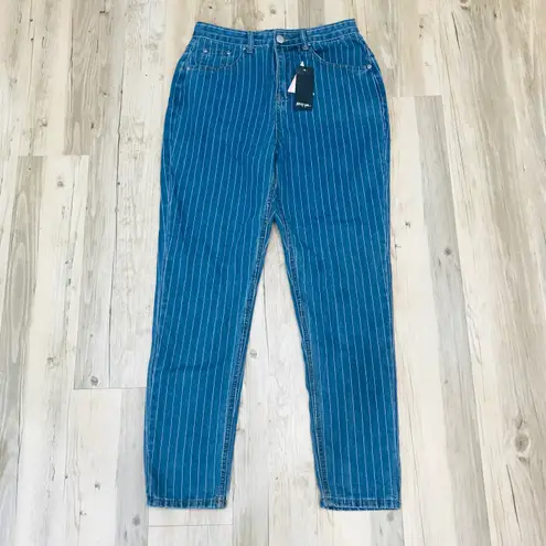 Nasty Gal NWT  Pinstripe high waist mom jeans sz 6.