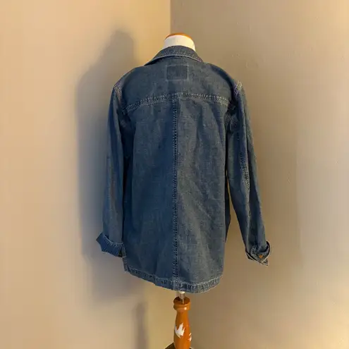 Ralph Lauren Jeans Co Vintage Denim Tradition Jacket Field Utility Women Large Blue