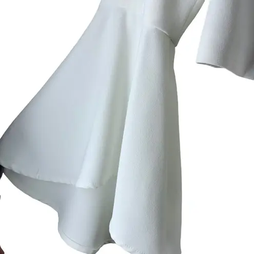Bardot Revolve White Dramatic Off Shoulder Bell Sleeve Top Size Small Blouse