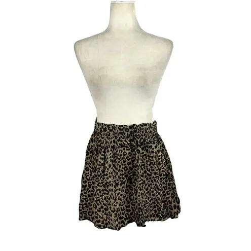 PINK - Victoria's Secret Victoria’s Secret Pink A Line Leopard Animal Print Mini Skater Skirt Size Medium