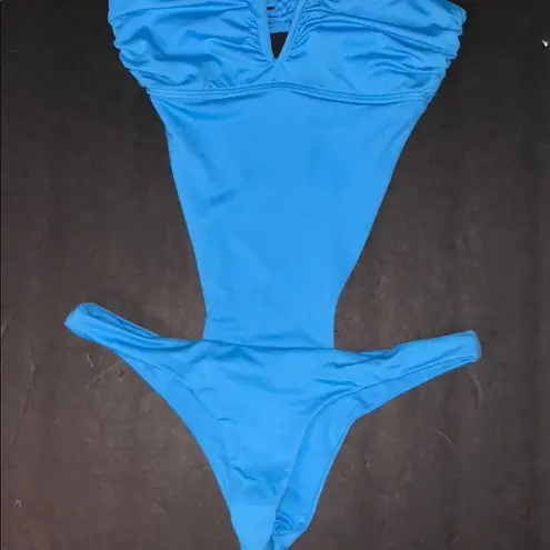 frankie's bikinis  One Piece Blue Bathing Suit