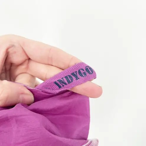 Indygo Artwear Womens Tropical 100% Silk Hand Painted Glittery Floral Maxi Skirt Purple Size L