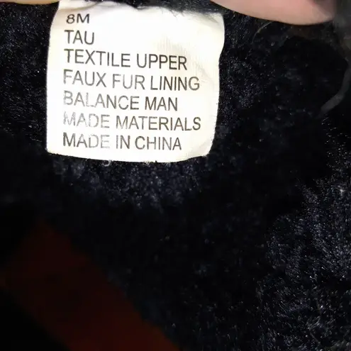 Makalu 8 Cozy Land Fur Boots In BLACK Straps & Ball Style