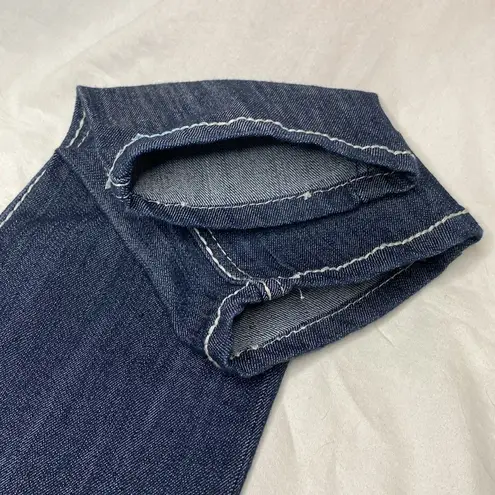 BB Jeans Embellished Dark Wash Denim Rhinestone Pocket Straight Leg Jeans Size 7 Silver