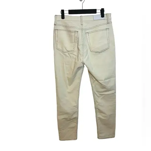 RE/DONE Winter White High Rise Ankle Stretch Corduroy Pants