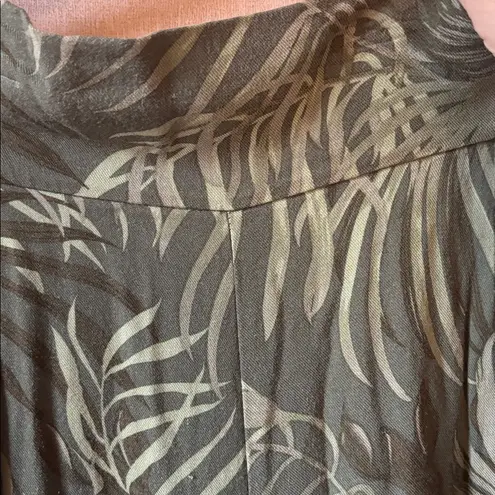 Time and Tru Leafy Green ladies Flowy slacks large