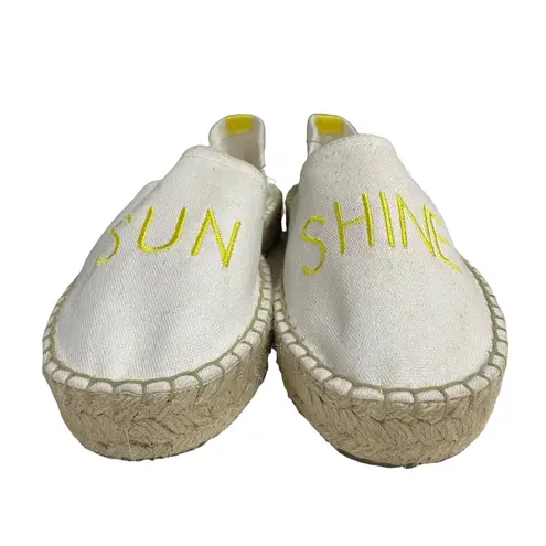 American Eagle  Aerie Sunshine Espadrilles Flats Slip On White Size 6