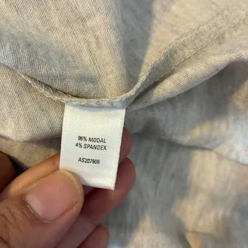 NWT Amber Sun Long Sleeve Knit Top Lightweight Modal Spandex Blend Casual Top XL Tan