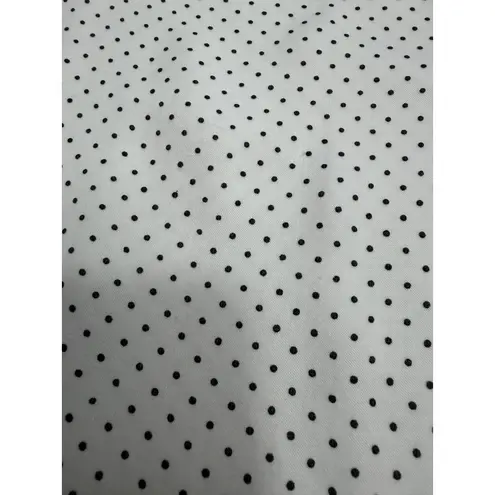 Vintage White Polka Dot Lounge Pants Rayon Elastic Waist L/XL