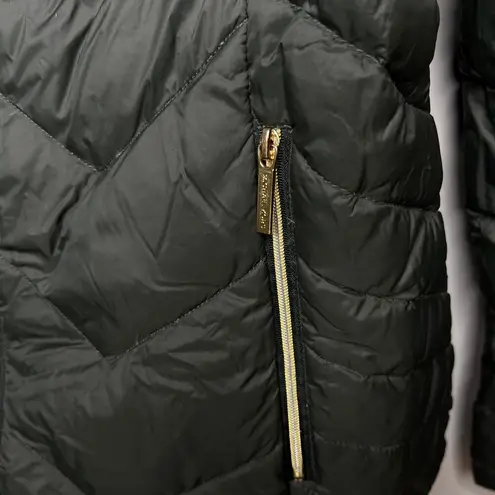 Michael Kors  Down-Filled Puffer Jacket Packable Winter Coat Gold Zippers Size S