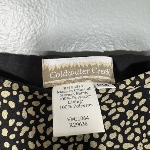 Coldwater Creek Womens 90's Style Black & White Polka Dot Skirt - Size 14 Petite