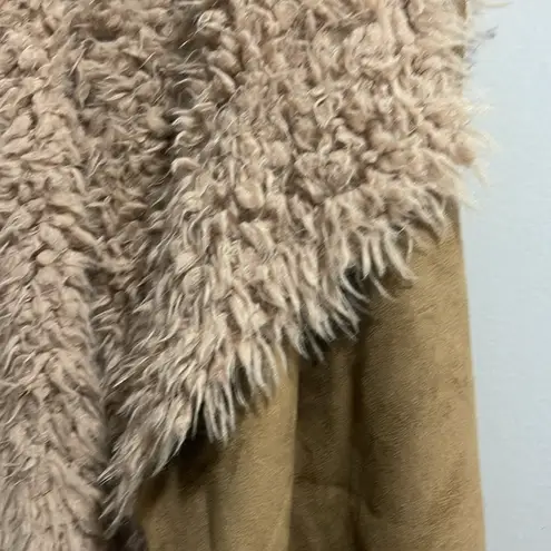 Coco + Jaimeson faux leather/fur suede vest