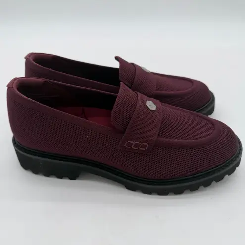 Vivaia Francesca Platform Chunky Penny Minimalist Preppy Bordeaux Loafers 9 Purple