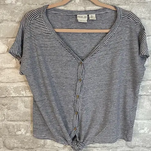 Rachel Zoe  Striped Linen Top