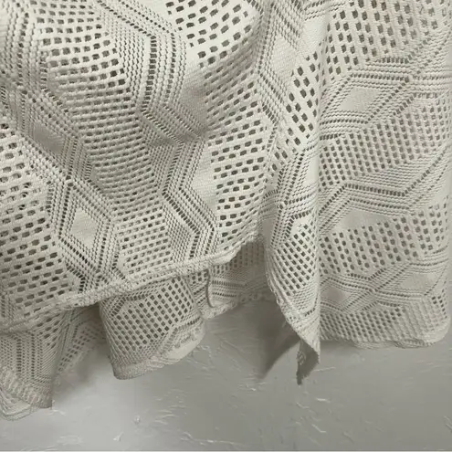 City Chic  Crochet Open Knit Swimsuit Coverup Womens 22 Mini Dress Sheer Beachy