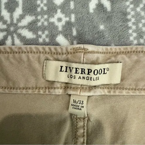 Stitch Fix Liverpool Utility Crop Cargo w Cinched Leg (biscuit tan) Size 16/33 Tan