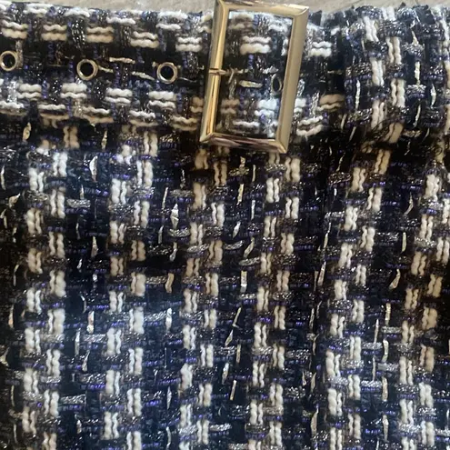 RAMY BROOK
Ashley Belted Tweed Mini Skirt Sz 10 Blue