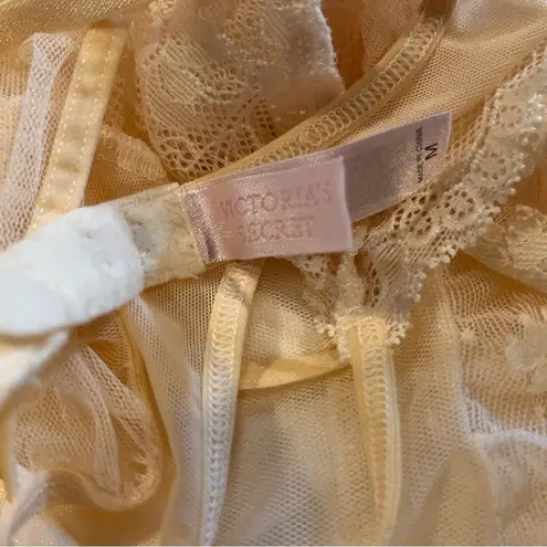 Victoria's Secret Victoria Secret Sexy Lingerie white/Cream Sheer Front Slit Open Size Medium