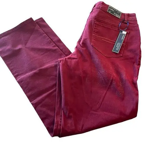 Bandolino Women’s Mandie Jeans Perfect Fit Straight Leg Size 8 NWT Deep Wine