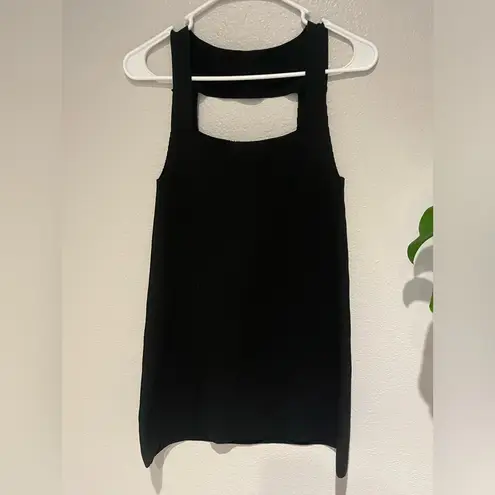 Free People  Knit Cutout Top Black Mini Dress